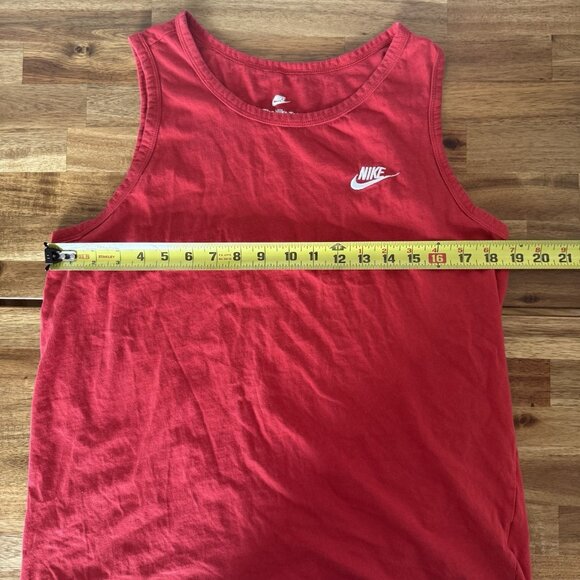 The Nike Tee Tank Top T-shirt Mens L Red USA 100% Cotton Gym Athletic Minimal - Picture 7 of 8